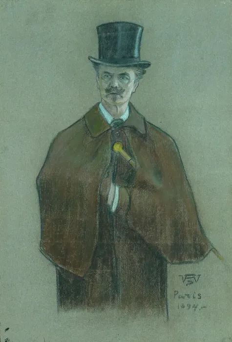 Framed Print : Portrait of August Strindberg, 1894. Creator: Sigurd Wettenhovi-Aspa Framed Print : Portrait of August Strindberg, 1894. Creator: Sigurd Wettenhovi-Aspa