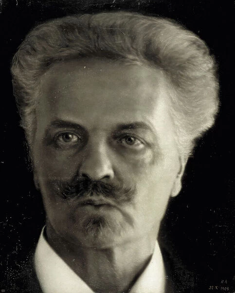 Portrait of August Strindberg, 1908. Creator: Herman Andersson