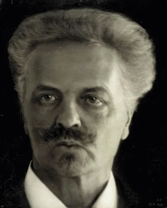 Framed Print : Portrait of August Strindberg, 1908. Creator: Herman Andersson Framed Print : Portrait of August Strindberg, 1908. Creator: Herman Andersson