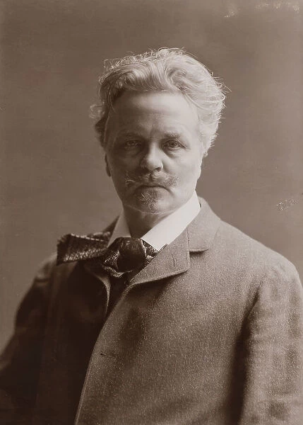 Portrait of August Strindberg, bust, 1906. Creator: Herman Hamnqvist