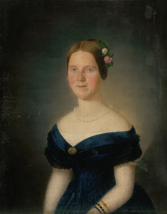 Framed Print : Portrait of Augusta Tibely, nee Grossmann, around 1849. Creator: Karol Augustus Tibely Framed Print : Portrait of Augusta Tibely, nee Grossmann, around 1849. Creator: Karol Augustus Tibely