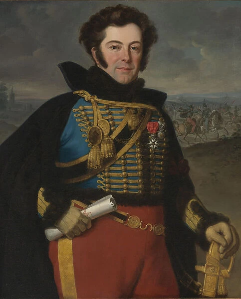 Portrait of Auguste-Frederic Bonamour, marquis de Talhouet (1788-1842). Artist: Vernet, Horace (1789-1863)