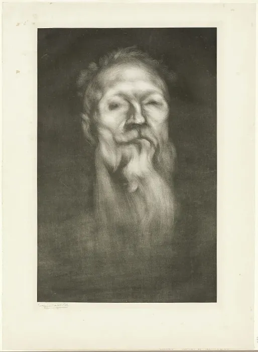 Framed Print : Portrait of Auguste Rodin, 1897. Creator: Eugene Carriere Framed Print : Portrait of Auguste Rodin, 1897. Creator: Eugene Carriere