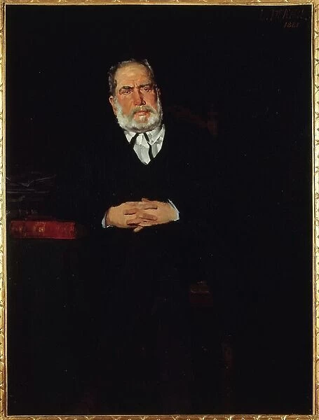 Portrait of Auguste Rogeard (1820-1896), publicist, 1881. Creator: Louis Tinayre