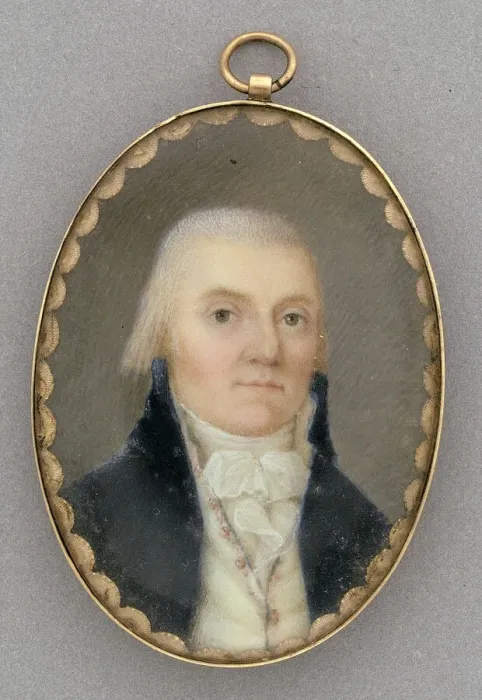 Framed Print : Portrait of Augustine Taylor, 1777 / 94. Creator: John Ramage Framed Print : Portrait of Augustine Taylor, 1777 / 94. Creator: John Ramage
