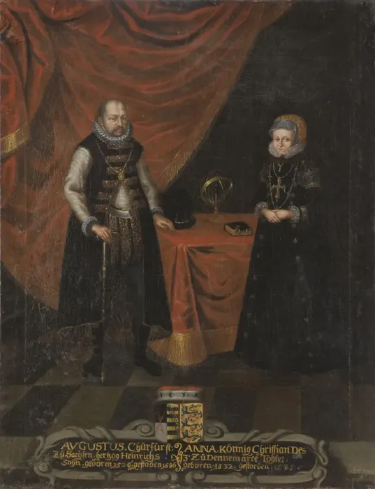 Framed Print : Portrait of Augustus (1526-1586), Elector of Saxony and Anne of Denmark (1532-1585), Electress of Sa Framed Print : Portrait of Augustus (1526-1586), Elector of Saxony and Anne of Denmark (1532-1585), Electress of Sa