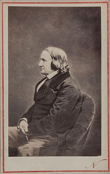 Portrait of the author Alfred de Vigny (1797-1863), ca 1860. Creator: Photo studio Nadar