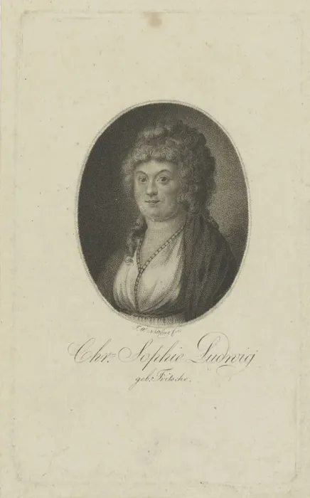 Framed Print : Portrait of the author Christiane Sophie Ludwig, nee Fritsche (1764-1815), c Framed Print : Portrait of the author Christiane Sophie Ludwig, nee Fritsche (1764-1815), c