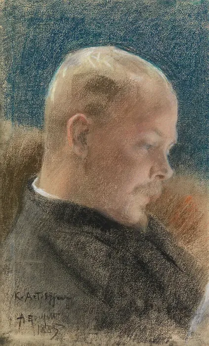Framed Print : Portrait of the Author Karl A. Tavaststjerna (Portrait of Karl A.Tavaststjerna the Writer), 1885. Creator: Albert Edelfelt Framed Print : Portrait of the Author Karl A. Tavaststjerna (Portrait of Karl A.Tavaststjerna the Writer), 1885. Creator: Albert Edelfelt
