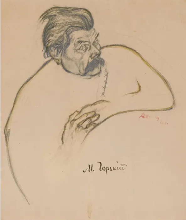 Framed Print : Portrait of the author Maxim Gorky (1868-1939), 1916 Framed Print : Portrait of the author Maxim Gorky (1868-1939), 1916
