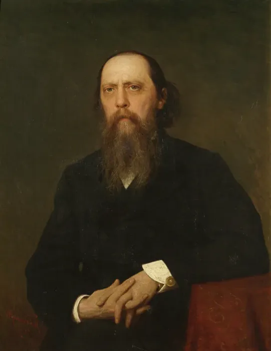 Framed Print : Portrait of the author Mikhail Saltykov-Shchedrin (1826-1889), 1879. Artist: Kramskoi, Ivan Nikolayevich (1837-1887) Framed Print : Portrait of the author Mikhail Saltykov-Shchedrin (1826-1889), 1879. Artist: Kramskoi, Ivan Nikolayevich (1837-1887)
