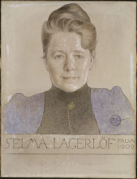 Portrait of the author Selma Lagerlof (1858-1940), 1902