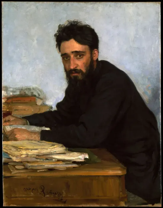Framed Print : Portrait of the author Vsevolod M. Garshin (1855-1888), 1880s. Artist: Repin, Ilya Yefimovich (1844-1930) Framed Print : Portrait of the author Vsevolod M. Garshin (1855-1888), 1880s. Artist: Repin, Ilya Yefimovich (1844-1930)