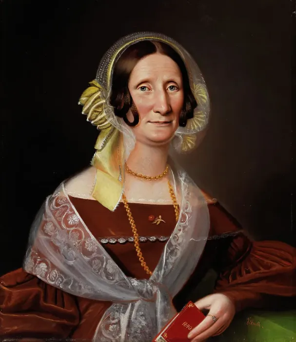 Framed Print : Portrait of the Authoress Sara Wacklin, 1840. Creator: Johan Erik Lindh Framed Print : Portrait of the Authoress Sara Wacklin, 1840. Creator: Johan Erik Lindh