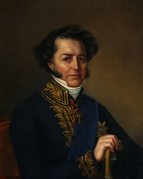 Framed Print : Portrait of Avraam Norov (1795-1869), 1857. Artist: Kaniewski, Jan Ksawery (1805-1867) Framed Print : Portrait of Avraam Norov (1795-1869), 1857. Artist: Kaniewski, Jan Ksawery (1805-1867)