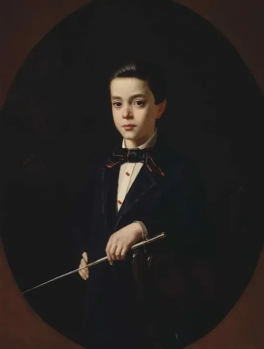Framed Print : Portrait of B. A. Naryshkin as child, 1854 Framed Print : Portrait of B. A. Naryshkin as child, 1854