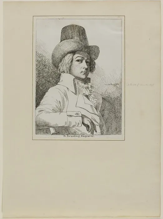 Framed Print : Portrait of B. Reading, Engraver, June 16, 1798. Creator: Samuel de Wilde Framed Print : Portrait of B. Reading, Engraver, June 16, 1798. Creator: Samuel de Wilde