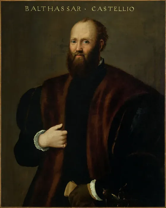 Framed Print : Portrait of Baldassare Castiglione, Between 1540 and 1552. Creator: Campi, Bernardino (1522-1591) Framed Print : Portrait of Baldassare Castiglione, Between 1540 and 1552. Creator: Campi, Bernardino (1522-1591)