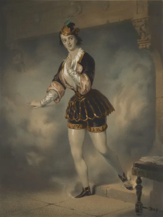 Framed Print : Portrait of the ballerina Marie Taglioni (1804-1884) as Satanella, 1853 Framed Print : Portrait of the ballerina Marie Taglioni (1804-1884) as Satanella, 1853