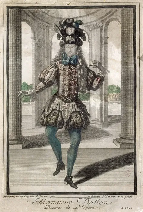 Framed Print : Portrait of the ballet dancer Claude Ballon (1671-1744), um 1700. Creator: Bonnart, Henri (1642-1711) Framed Print : Portrait of the ballet dancer Claude Ballon (1671-1744), um 1700. Creator: Bonnart, Henri (1642-1711)