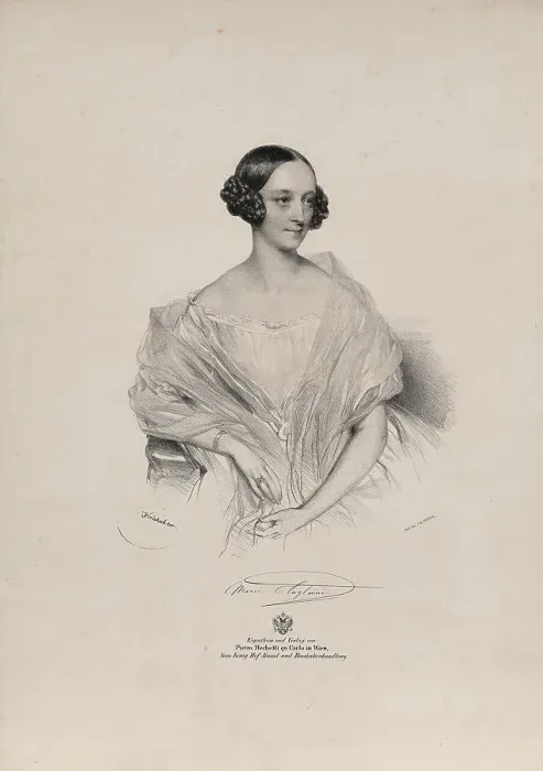 Framed Print : Portrait of ballet dancer Marie Taglioni (1804-1884), c.1839. Creator: Kriehuber, Josef (1800-1876) Framed Print : Portrait of ballet dancer Marie Taglioni (1804-1884), c.1839. Creator: Kriehuber, Josef (1800-1876)