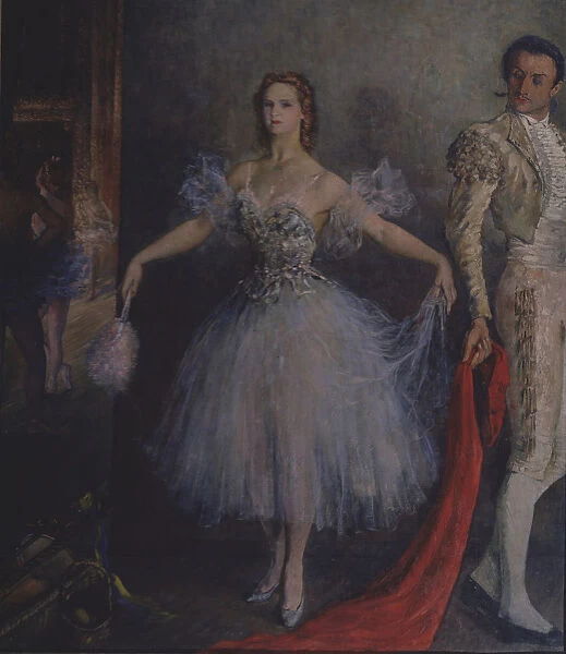 Portrait of the ballet dancer Marina Semyonova as Carmen. Artist: Williams, Pyotr Vladimirovich