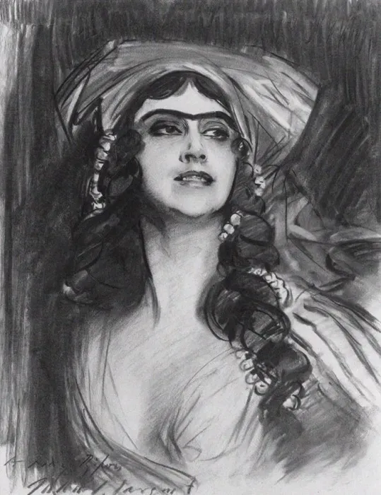 Framed Print : Portrait of the Ballet dancer Tamara Karsavina (1885-1978) as Thamar in the ballet Thamar by M. A. Ba Framed Print : Portrait of the Ballet dancer Tamara Karsavina (1885-1978) as Thamar in the ballet Thamar by M. A. Ba