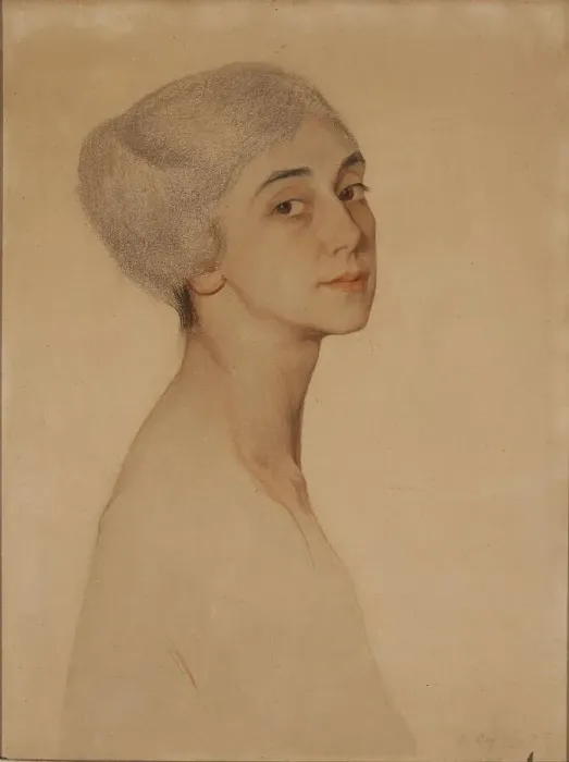 Framed Print : Portrait of the Ballet dancer Tamara Karsavina, 1915. Creator: Sorin, Saveli Abramovich (1878-1953)