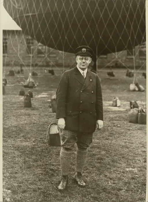 Framed Print : Portrait of a Balloonist, about 1926. Creator: Robert Petschow Framed Print : Portrait of a Balloonist, about 1926. Creator: Robert Petschow