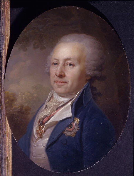 Portrait of baron Alexei Ivanovich Vasilyev (1742-1807), 1794. Artist: Borovikovsky, Vladimir Lukich (1757-1825)