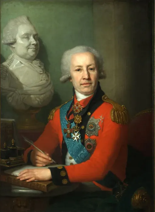 Framed Print : Portrait of baron Alexei Vasilyev, 1800. Artist: Borovikovsky, Vladimir Lukich (1757-1825) Framed Print : Portrait of baron Alexei Vasilyev, 1800. Artist: Borovikovsky, Vladimir Lukich (1757-1825)