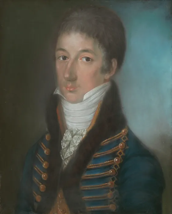 Framed Print : Portrait of Baron Alojz Mednyanszky, around 1804. Creator: Unknown Framed Print : Portrait of Baron Alojz Mednyanszky, around 1804. Creator: Unknown