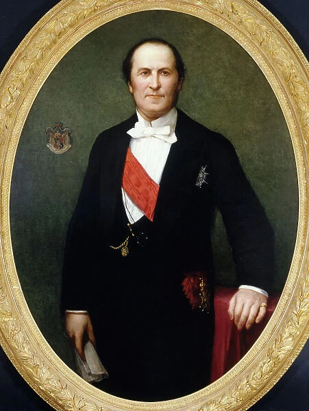 Portrait of Baron Haussmann (1809-1891), prefect of the Seine (1853-1870), c1860. Creator: Henri Lehmann