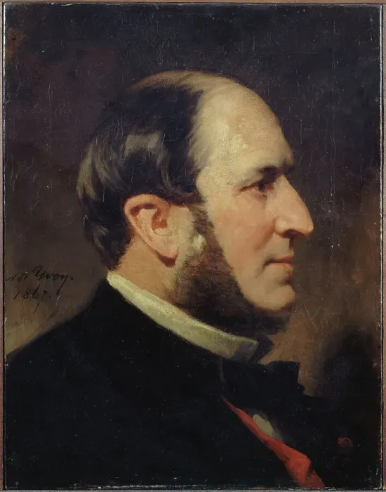 Framed Print : Portrait of Baron Haussmann (1809-1891), prefect of the Seine, 1867. Creator: Unknown Framed Print : Portrait of Baron Haussmann (1809-1891), prefect of the Seine, 1867. Creator: Unknown