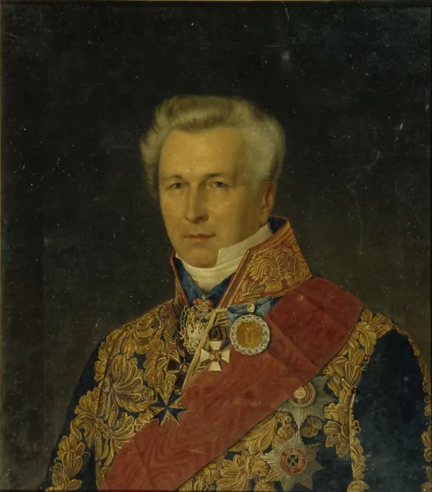 Framed Print : Portrait of Baron Leo Karlovich Bode (1787-1859), 1850s. Artist: Anonymous, 18th century