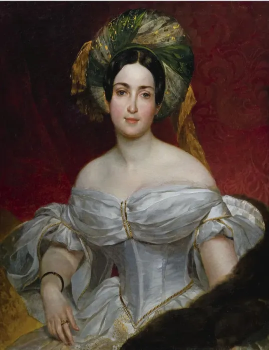 Framed Print : Portrait of Baroness Aurora Charlotta Demidova, nee Stjernvall (1808-1902), 1837. Artist: Briullov, Karl Pavlovich (1799-1852) Framed Print : Portrait of Baroness Aurora Charlotta Demidova, nee Stjernvall (1808-1902), 1837. Artist: Briullov, Karl Pavlovich (1799-1852)