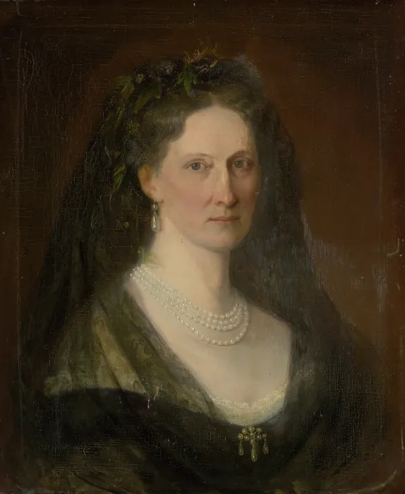 Framed Print : Portrait of Baroness Hedviga Mednyanszka, 1869. Creator: Carl Martin Ebersberg Framed Print : Portrait of Baroness Hedviga Mednyanszka, 1869. Creator: Carl Martin Ebersberg