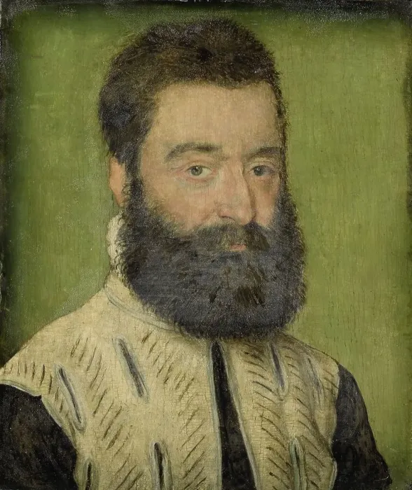 Framed Print : Portrait of Barthélemy Aneau, Head of the Collège de la Trinité in Lyon, c.1535-c.1545. Creator: Corneille de Lyon Framed Print : Portrait of Barthélemy Aneau, Head of the Collège de la Trinité in Lyon, c.1535-c.1545. Creator: Corneille de Lyon