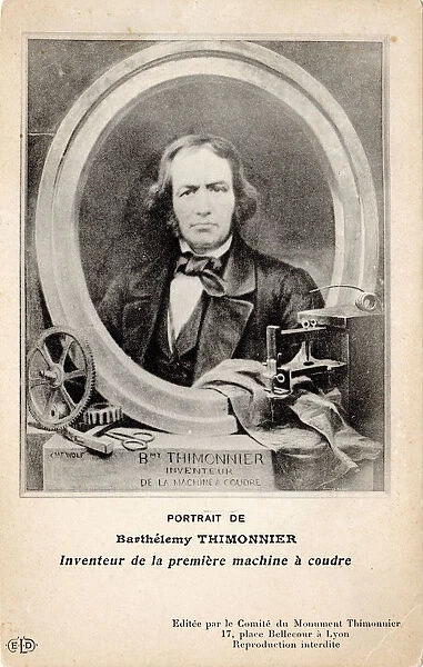 Portrait of Barthelemy Thimonnier (1793-1857), 1900s