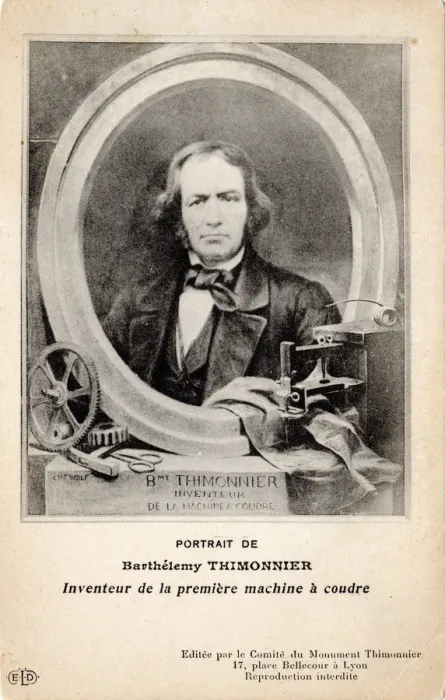 Framed Print : Portrait of Barthelemy Thimonnier (1793-1857), 1900s Framed Print : Portrait of Barthelemy Thimonnier (1793-1857), 1900s