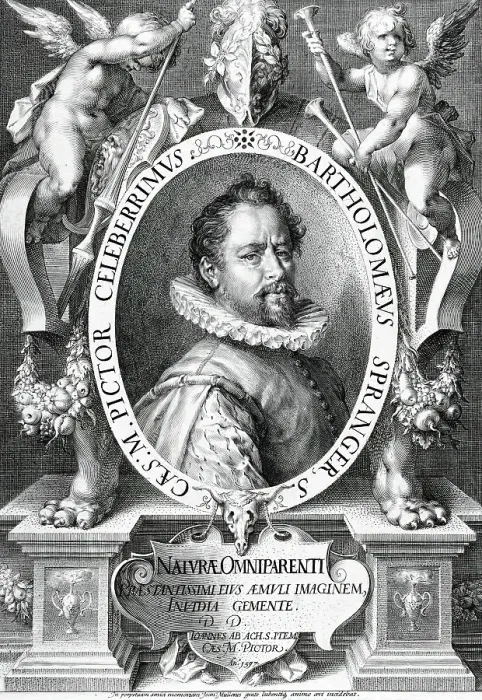 Framed Print : Portrait of Bartholomeus Spranger, 1597. Creator: Jan Muller Framed Print : Portrait of Bartholomeus Spranger, 1597. Creator: Jan Muller