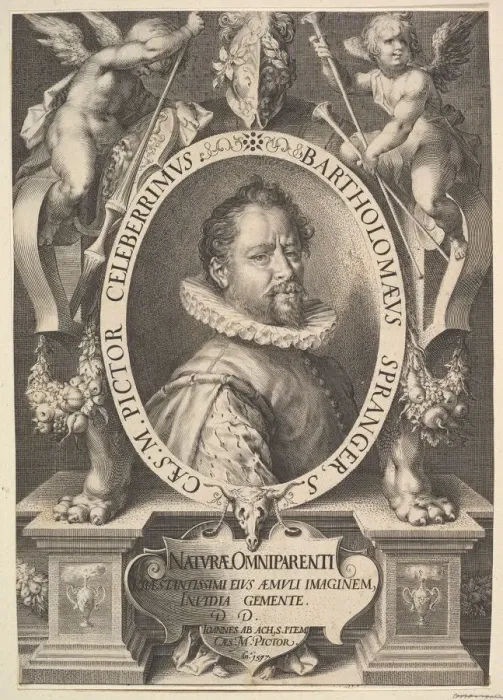 Framed Print : Portrait of Bartholomeus Spranger, ca. 1616. Creator: Jan Muller Framed Print : Portrait of Bartholomeus Spranger, ca. 1616. Creator: Jan Muller