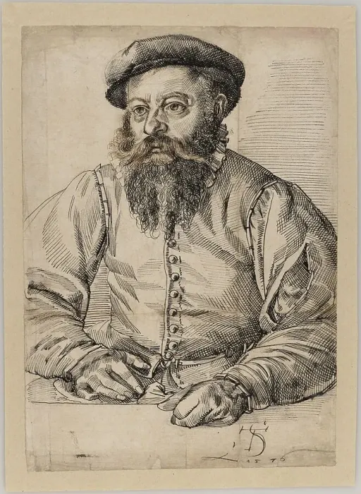 Framed Print : Portrait of a Bearded Man, 1576. Creator: Tobias Stimmer Framed Print : Portrait of a Bearded Man, 1576. Creator: Tobias Stimmer