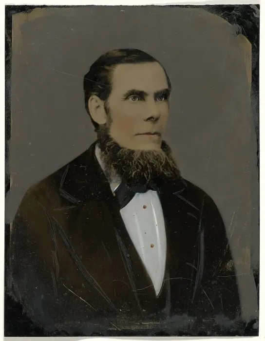 Framed Print : Portrait of bearded man, 1860s-1880s. Creator: Unknown Framed Print : Portrait of bearded man, 1860s-1880s. Creator: Unknown