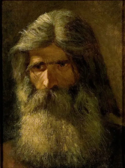 Framed Print : Portrait of a Bearded Man, 1862. Creator: Marten Eskil Winge Framed Print : Portrait of a Bearded Man, 1862. Creator: Marten Eskil Winge