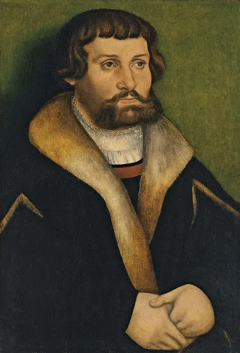Framed Print : Portrait of a bearded Man. Artist: Cranach, Hans (ca 1513-1537) Framed Print : Portrait of a bearded Man. Artist: Cranach, Hans (ca 1513-1537)