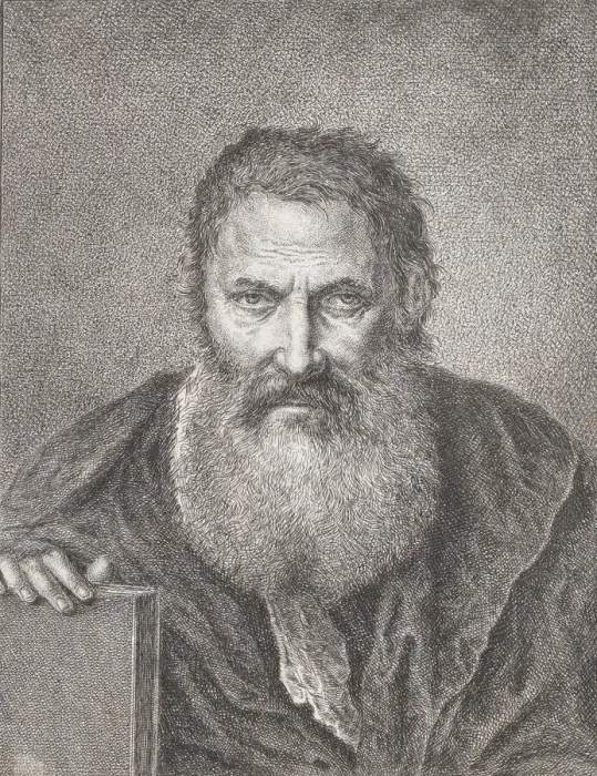 Framed Print : Portrait of a bearded man holding a book, ca. 1750-1815 Framed Print : Portrait of a bearded man holding a book, ca. 1750-1815
