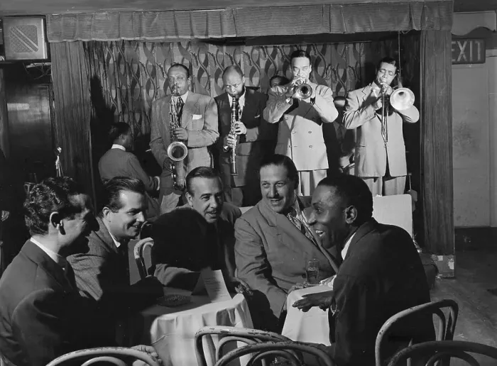 Framed Print : Portrait of Ben Webster, Eddie (Emmanuel) Barefield, Buck Clayton, Benny Morton...N.Y. 1947. Creator: William Paul Gottlieb Framed Print : Portrait of Ben Webster, Eddie (Emmanuel) Barefield, Buck Clayton, Benny Morton...N.Y. 1947. Creator: William Paul Gottlieb