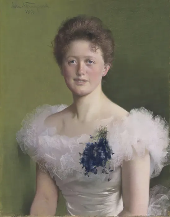 Framed Print : Portrait of Benedikte Sophie Kaltenborn, 1898. Creator: Asta Norregaard Framed Print : Portrait of Benedikte Sophie Kaltenborn, 1898. Creator: Asta Norregaard