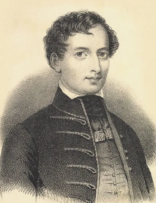 Framed Print : Portrait of Beni Egressy (1814-1851), 1840s Framed Print : Portrait of Beni Egressy (1814-1851), 1840s